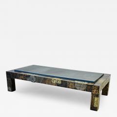 Mid Century Modern Paul Evans for Directional Brutalist Metal Large Coffee Table - 2927764