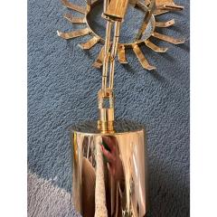 Mid Century Modern Pink Palmette Murano Glass Chandelier - 4476319