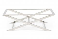 Mid Century Modern Polished Chrome Barcelona Style Coffee Table Base - 4172250
