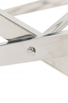 Mid Century Modern Polished Chrome Barcelona Style Coffee Table Base - 4172254