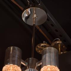 Mid Century Modern Polished Chrome Four Arm Chandelier - 1460014