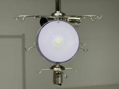 Mid Century Modern Purple Murano Glass Chrome Pendant Light 1960s - 4646177