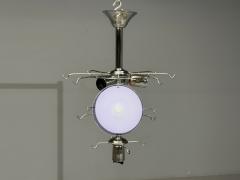 Mid Century Modern Purple Murano Glass Chrome Pendant Light 1960s - 4646178