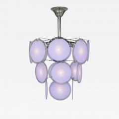 Mid Century Modern Purple Murano Glass Chrome Pendant Light 1960s - 4648431