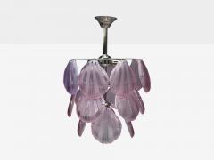Mid Century Modern Purple Shell Motif Murano Glass Pendant Light 1960s - 4635131