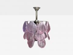 Mid Century Modern Purple Shell Motif Murano Glass Pendant Light 1960s - 4635134