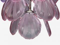 Mid Century Modern Purple Shell Motif Murano Glass Pendant Light 1960s - 4635135