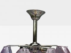 Mid Century Modern Purple Shell Motif Murano Glass Pendant Light 1960s - 4635139