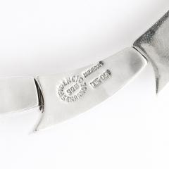 Mid Century Modern Radiant Sterling Silver Spiral Articulating Choker Necklace - 4654334