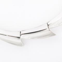 Mid Century Modern Radiant Sterling Silver Spiral Articulating Choker Necklace - 4654364