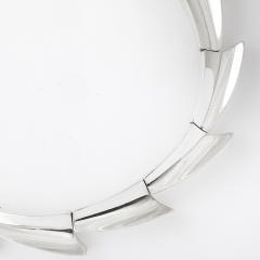 Mid Century Modern Radiant Sterling Silver Spiral Articulating Choker Necklace - 4654367