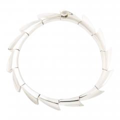 Mid Century Modern Radiant Sterling Silver Spiral Articulating Choker Necklace - 4659902