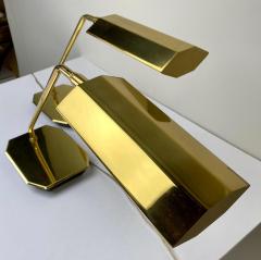 Mid Century Modern Rare Koch Lowy adjustable Pharmacy Brass Desk Lamp a Pair - 3382298