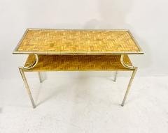 Mid Century Modern Rattan Console Table - 2576874