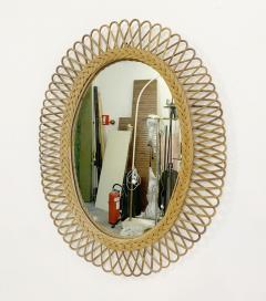 Mid Century Modern Rattan Mirror - 2569385