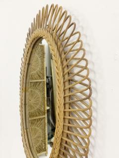 Mid Century Modern Rattan Mirror - 2569386