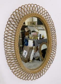 Mid Century Modern Rattan Mirror - 2569389