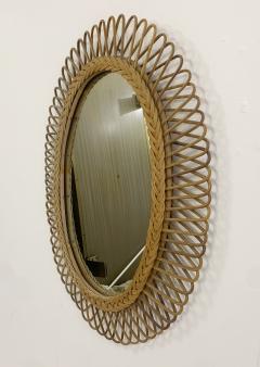 Mid Century Modern Rattan Mirror - 2569395