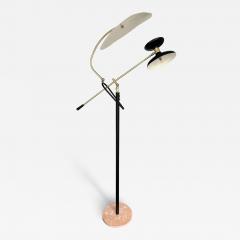 Mid Century Modern Reading Floor Lamp Brass lacquered Metal Italy 1950s - 2928050