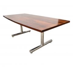 Mid Century Modern Rectangular Rosewood Dining Table or Conference Table - 2438531