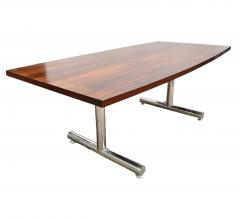 Mid Century Modern Rectangular Rosewood Dining Table or Conference Table - 2438533