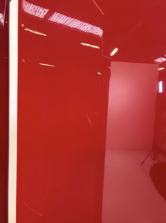 Mid Century Modern Red Lacquered Room Divider Italy 1960s - 4361809