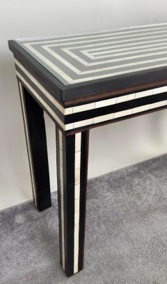 Mid Century Modern Resin Black White Console Mirror a Set 2 pcs - 3572488
