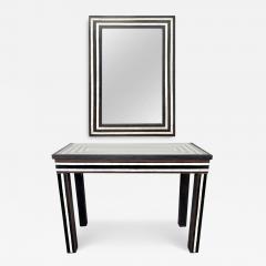 Mid Century Modern Resin Black White Console Mirror a Set 2 pcs - 3572609