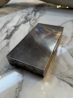 Mid Century Modern Ribbed Metal Box in Brass and Nickel Silver - 4380154