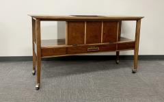Mid Century Modern Rolling Console Bar Cart or Serving Table - 2586615