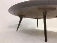 Mid Century Modern Round Wooden Coffee Table - 2855601