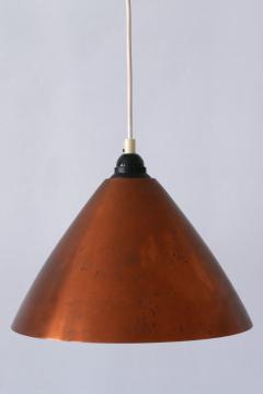 Mid Century Modern Scandinavian Copper Pendant Lamp or Hanging Light 1960s - 4184874