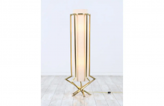 Mid Century Modern Sculpted Brass Floor Lamp - 2455883