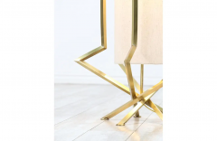 Mid Century Modern Sculpted Brass Floor Lamp - 2455887