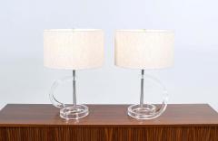 Mid Century Modern Sculpted Lucite Table Lamps - 2307440