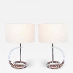 Mid Century Modern Sculpted Lucite Table Lamps - 2308801