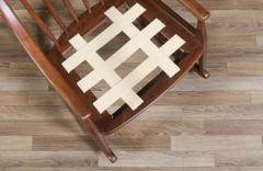 Mid Century Modern Sculpted Walnut Boucle Rocking Chair - 4309029