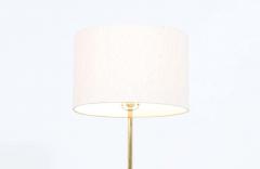 Mid Century Modern Sculpted Walnut Floor Lamp with Marble Side Table - 2299875