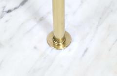 Mid Century Modern Sculpted Walnut Floor Lamp with Marble Side Table - 2299879