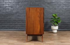 Mid Century Modern Sculpted Walnut Highboy Dresser - 4118616