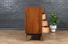Mid Century Modern Sculpted Walnut Highboy Dresser - 4118617