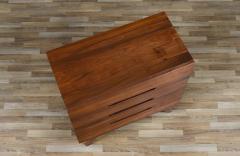 Mid Century Modern Sculpted Walnut Highboy Dresser - 4118618