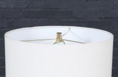 Mid Century Modern Sculpted Walnut Table Lamp w Blue Mosaic Tiles - 4101648