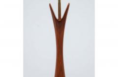 Mid Century Modern Sculpted Walnut Table Lamps by Modernera Lamp Co  - 2415738