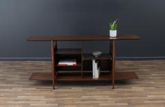 Mid Century Modern Sculpted Walnut Tier Bookshelf - 3686981