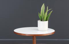 Mid Century Modern Sculpted Walnut Tripod Side Table - 3636232