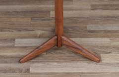 Mid Century Modern Sculpted Walnut Tripod Side Table - 3636235