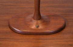 Mid Century Modern Sculpted Walnut Wood Desk Lamp - 3384470