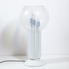Mid Century Modern Sculptural Opalescent Glass Table Lamp - 1866091