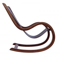 Mid Century Modern Sculptural Studio Made Lounge Rocking Chair in Exotic Wood - 2993993